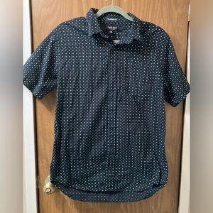 Eighty Eight Platinum Boy’s Causal Button Down Classic Fit, Size M, Black/Green